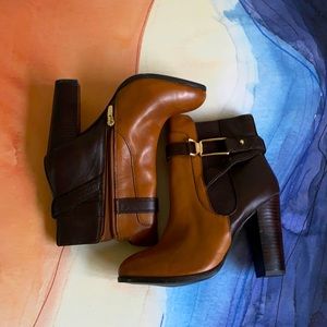 ALDO Brown Tan Boots with Buckle Straps lovely for Winter